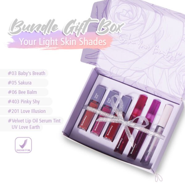 Rosemary Bundling Gift Box Lipcream Multifungsi Blush On Eyeshadow Make Up Glossy Plumpy Lips Natural Daily Look Watertint Lip Oil Lip Serum - Image 7