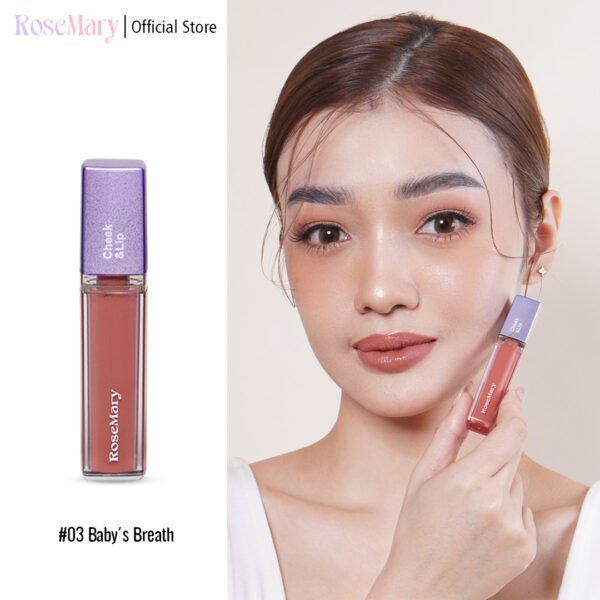 Rosemary Cheek&Lip 03 Baby's Breath |Lip Cream |Blush On Cream | Eyeshadow Cream|Matte Finish-Makeup - Image 8