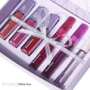 Rosemary Bundling Gift Box Lipcream Multifungsi Blush On Eyeshadow Make Up Glossy Plumpy Lips Natural Daily Look Watertint Lip Oil Lip Serum