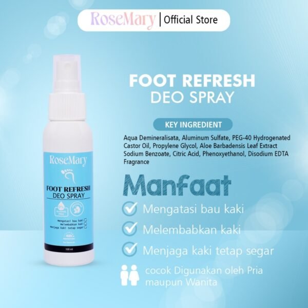 Rosemary Foot Refresh Deo Spray | Deo Spray | Spray Kaki | Anti Bau Kaki | Kaki Pecah pecah | Spray Kaki - Image 3