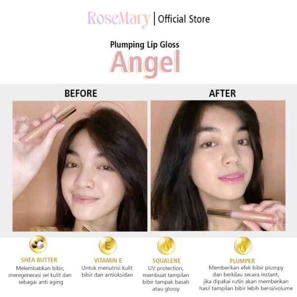 ROSEMARY Plumping Lip Gloss Stardust |Hydrating Plumping Gloss Moisturizing Lipgloss Filler Volume - Image 6