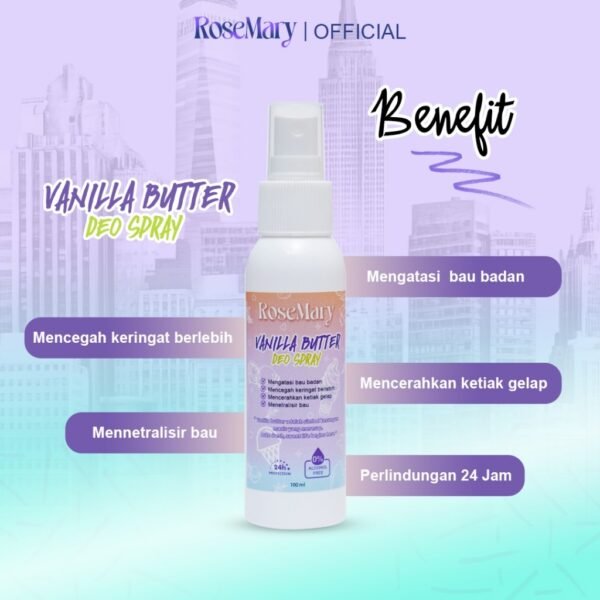 Rosemary Vanilla Butter Deo Spray | Deodorant Spray| Deodoran Tawas |  Anti Bau Badan - Image 5