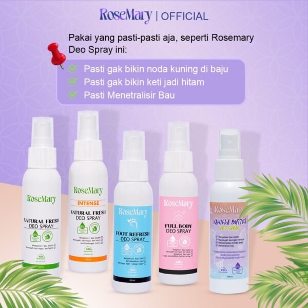Rosemary Vanilla Butter Deo Spray | Deodorant Spray| Deodoran Tawas |  Anti Bau Badan - Image 7