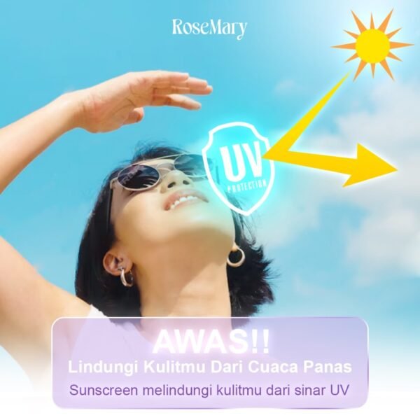 Rosemary LightWeight Sunscreen Serum Spf 50+ PA+++ 40ml Tidak Lengket Ringan Melembabkan Kulit - Image 7