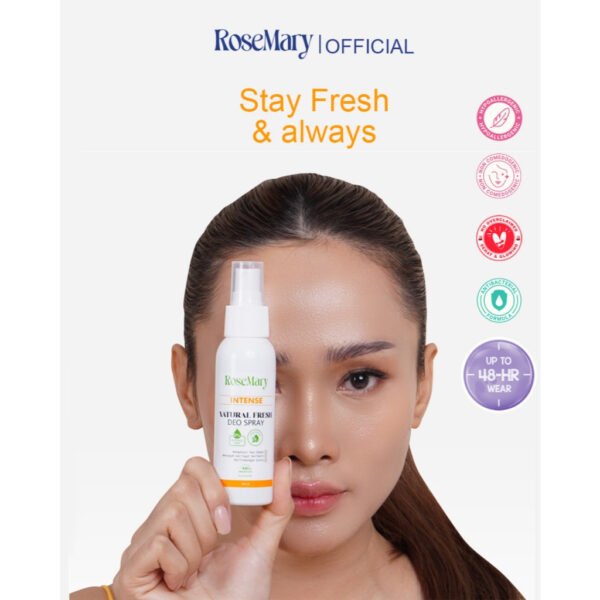Rosemary Natural Fresh Deo Spray Intense  | Deodorant Spray| Deodorant Tawas | Mencegah Bau Ketiak