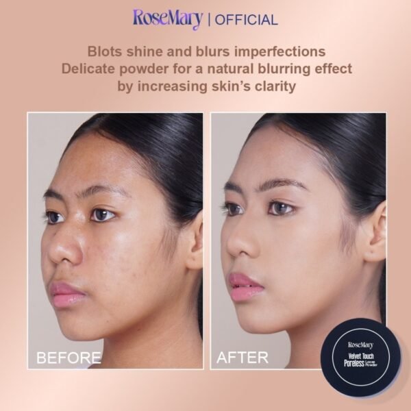 Rosemary Velvet Touch Loose Powder Silky Smooth Translucent Powder - Bedak Tabur Loose Powder Lembut Ringan Oil Control Menghaluskan Makeup Natural - Image 8