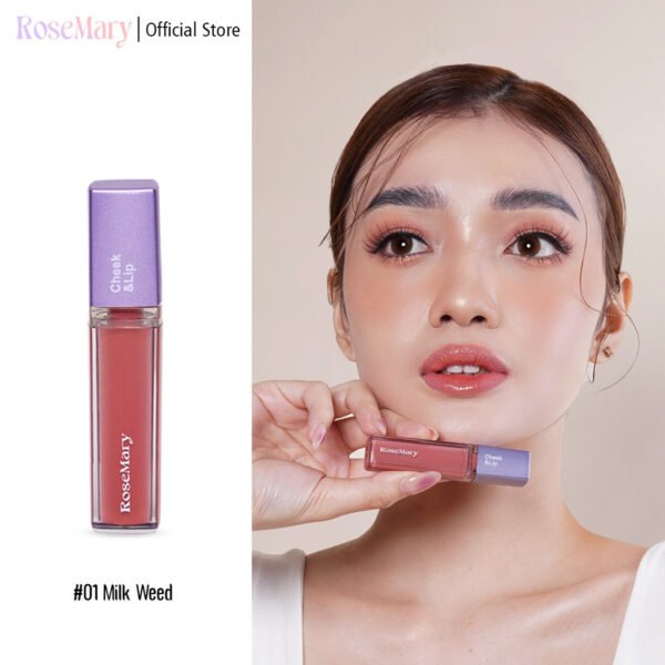Rosemary Cheek&Lip 01 Milkweed | Lip Cream | Blush On Cream | Eyeshadow Cream | Matte Finish-Makeup - Image 9