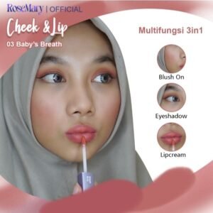 Rosemary Cheek&Lip 03 Baby's Breath |Lip Cream |Blush On Cream | Eyeshadow Cream|Matte Finish-Makeup