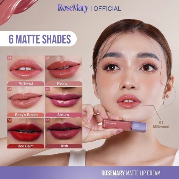 Rosemary Cheek&Lip 01 Milkweed | Lip Cream | Blush On Cream | Eyeshadow Cream | Matte Finish-Makeup - Image 4