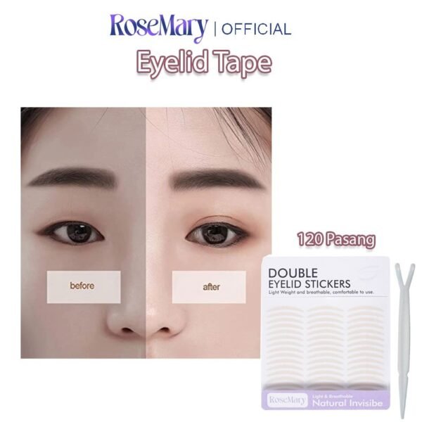 Rosemary Eyelid Tape Scoot Mata Isi 120 Pasang  Lipatan Mata Scocth Mata Invisible Eyelid Tape LEM STIKER KELOPAK SELOTIP - Image 4