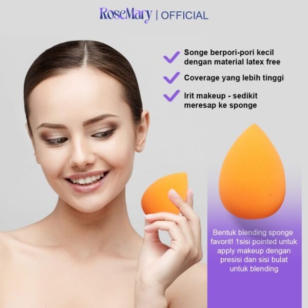Rosemary Beauty Blender Latex Free for Sensitive skin Hypoallergenic Komestik Tools  Beauty Blender SPONGE MUA PROFESIONAL PUFF FOUNDATION CONCEALER CREAM BLUSH - Image 2