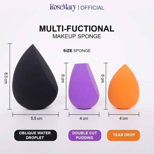 Rosemary Beauty Blender Latex Free for Sensitive skin Hypoallergenic Komestik Tools  Beauty Blender SPONGE MUA PROFESIONAL PUFF FOUNDATION CONCEALER CREAM BLUSH - Image 6