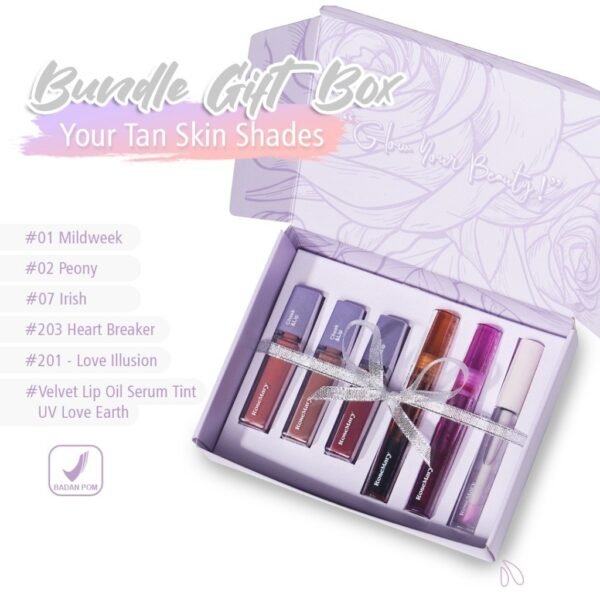 Rosemary Bundling Gift Box Lipcream Multifungsi Blush On Eyeshadow Make Up Glossy Plumpy Lips Natural Daily Look Watertint Lip Oil Lip Serum - Image 9