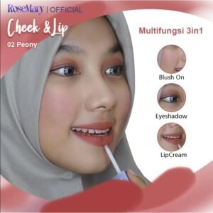Rosemary Cheek&Lip 02 Peony | Lip Cream | Blush On Cream | Eyeshadow Cream | Matte Finish - Makeup
