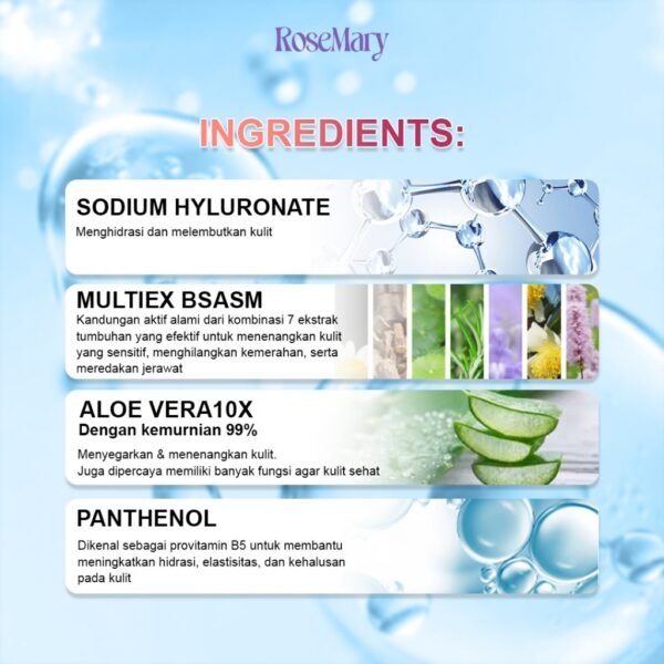 Rosemary MultiEx Hyacare Moisturizing Gel Melembabkan Redakan Iritasi Kontrol Minyak & Bekas Jerawat - Image 7