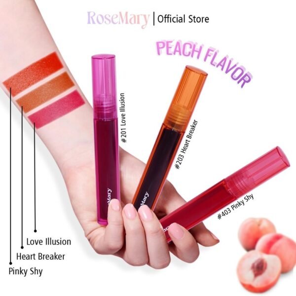 Rosemary Bundling Gift Box Lipcream Multifungsi Blush On Eyeshadow Make Up Glossy Plumpy Lips Natural Daily Look Watertint Lip Oil Lip Serum - Image 6