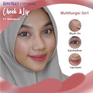 Rosemary Cheek&Lip 01 Milkweed | Lip Cream | Blush On Cream | Eyeshadow Cream | Matte Finish-Makeup