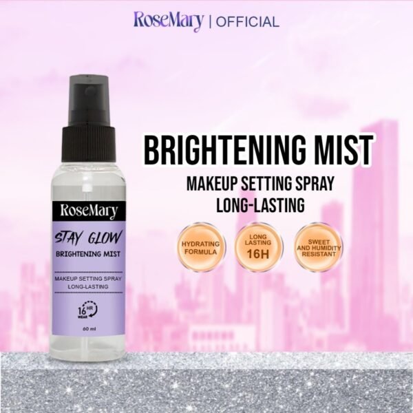 ROSEMARY Setting Spray - Stay Glow Long-Lasting Make Up Brightening Mist | Setting Spray | Face Mist akeup Setting Spray Matte Fix Smooth Matte Finish Triple-Proof Makeup Lock Oil - Image 4