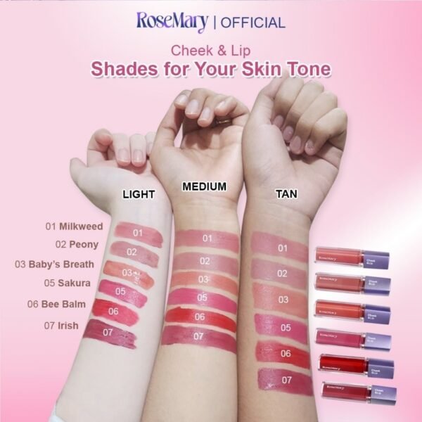 Rosemary Bundling Gift Box Lipcream Multifungsi Blush On Eyeshadow Make Up Glossy Plumpy Lips Natural Daily Look Watertint Lip Oil Lip Serum - Image 4