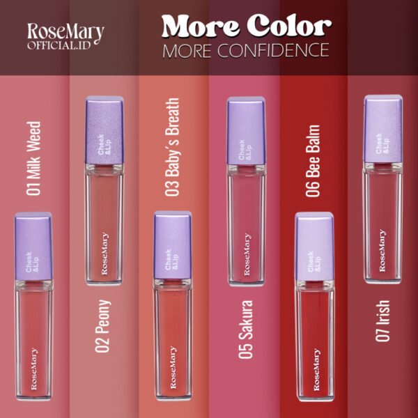 Rosemary Bundling Gift Box Lipcream Multifungsi Blush On Eyeshadow Make Up Glossy Plumpy Lips Natural Daily Look Watertint Lip Oil Lip Serum - Image 3