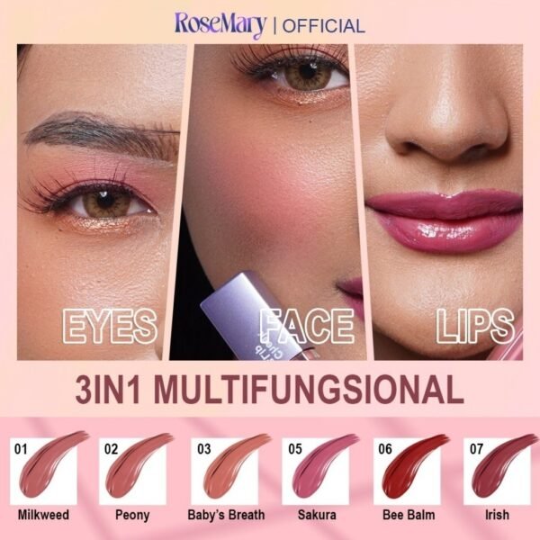 Rosemary Bundling Gift Box Lipcream Multifungsi Blush On Eyeshadow Make Up Glossy Plumpy Lips Natural Daily Look Watertint Lip Oil Lip Serum - Image 2