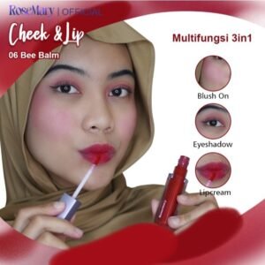 Rosemary Cheek&Lip 06 Bee Balm | Lip Cream | Blush On Cream | Eyeshadow Cream | Matte Finish-Makeup