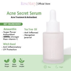 ROSEMARY Acne Secret Serum| Face Serum Oily Skin Menyembuhkan Jerawat Menenangkan Wajah Mengontrol Minyak Anti Inflamasi Anti Oksidan