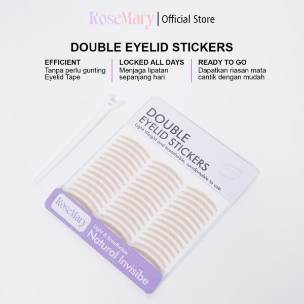 Rosemary Eyelid Tape Scoot Mata Isi 120 Pasang  Lipatan Mata Scocth Mata Invisible Eyelid Tape LEM STIKER KELOPAK SELOTIP - Image 5