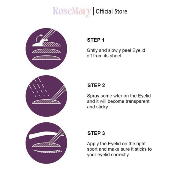Rosemary Eyelid Tape Scoot Mata Isi 120 Pasang  Lipatan Mata Scocth Mata Invisible Eyelid Tape LEM STIKER KELOPAK SELOTIP - Image 3