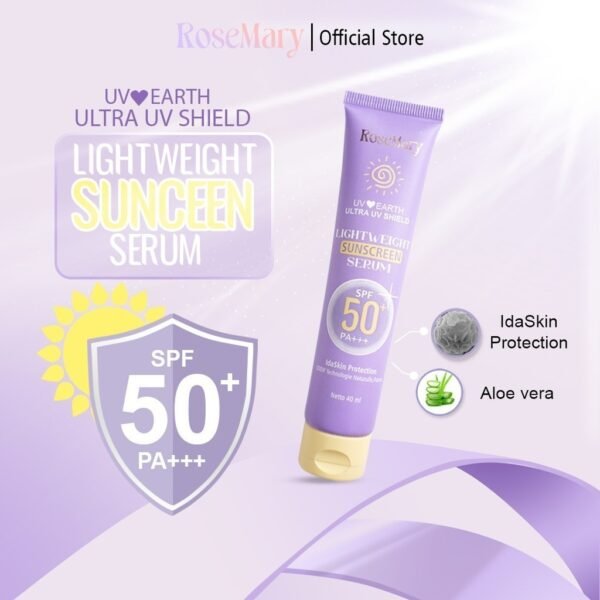 Rosemary LightWeight Sunscreen Serum Spf 50+ PA+++ 40ml Tidak Lengket Ringan Melembabkan Kulit - Image 8