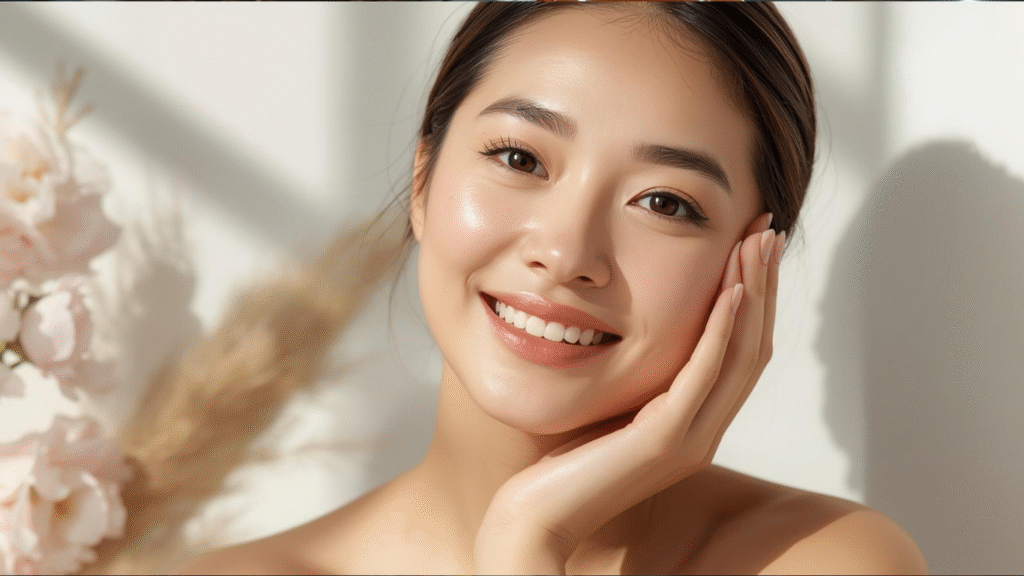 skincare yang tepat, konsistensi, dan perlindungan dari sinar matahari